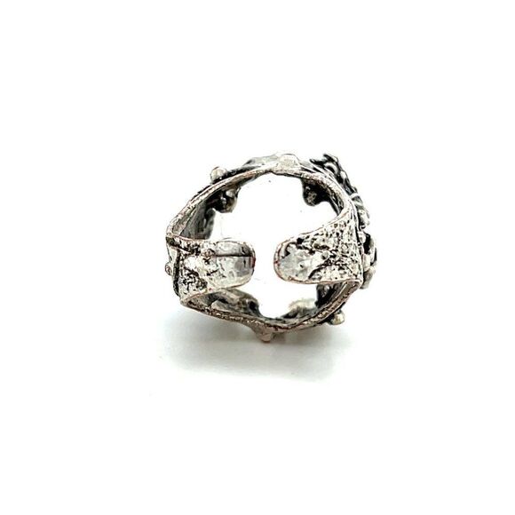 SOLD Crystal Ball Open Back Ring - Picture 3 of 8